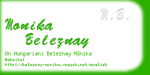 monika beleznay business card
