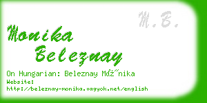 monika beleznay business card